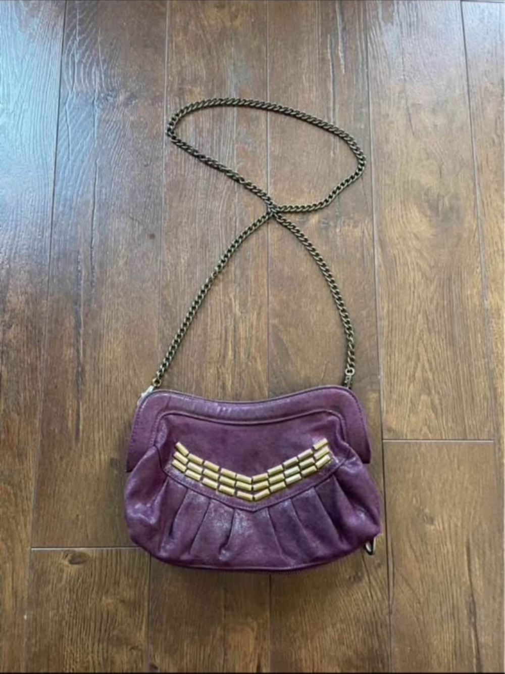Canadian Matt & Nat Studded Purple Vegan Eco-Friendly Crossbody Bag Purse